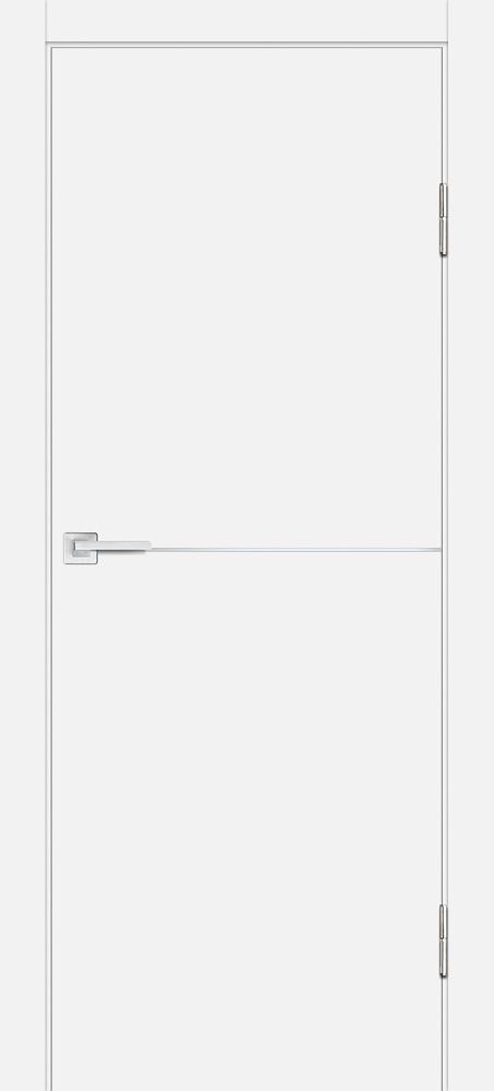 Межкомнатная дверь P-19 AL молдинг Белый матовый