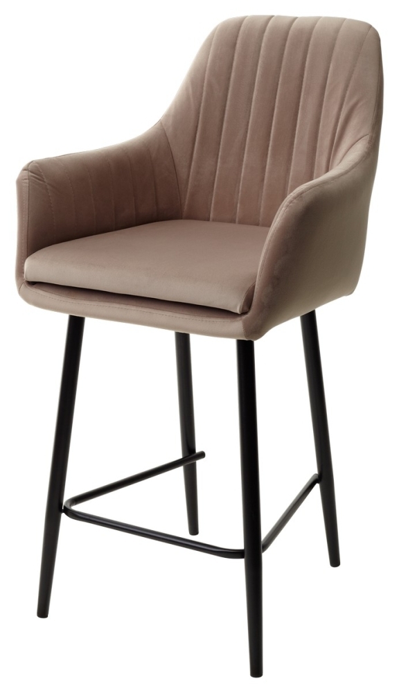 Полубарный стул Роден Premier 09 Серо-коричневый, велюр (H=65cm), M-City MC62405
