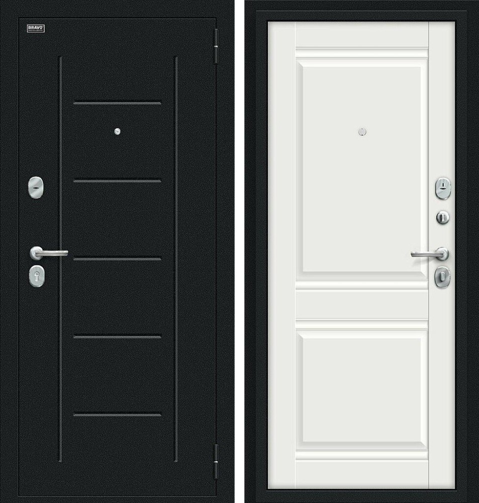 Дверь Некст Kale Букле черное/Off-white BR4604