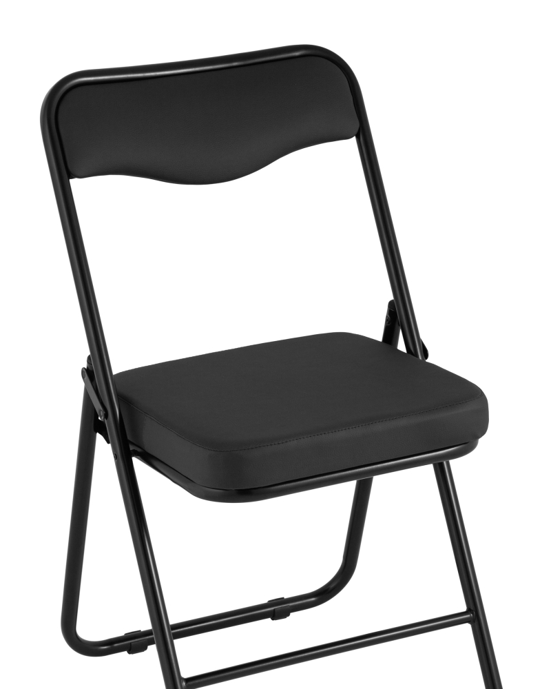 Товар Складной стул Джонни экокожа черный каркас черный матовый SG4437