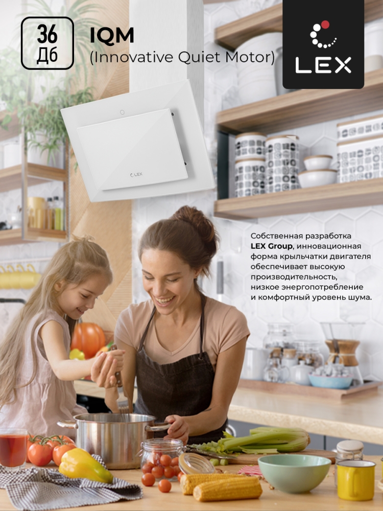 Товар Наклонная вытяжка Вытяжка кухонная наклонная LEX Mika GS 600 White