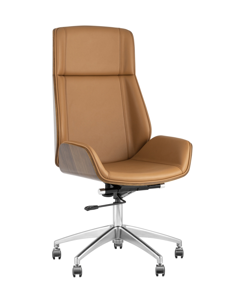 Кресло руководителя TopChairs Crown коричневое УЦЕНКА SG4590