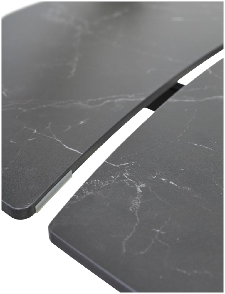 Товар Стол BALDE 120 MATT BLACK MARBLE SOLID CERAMIC / BLACK, ®DISAUR MC64096