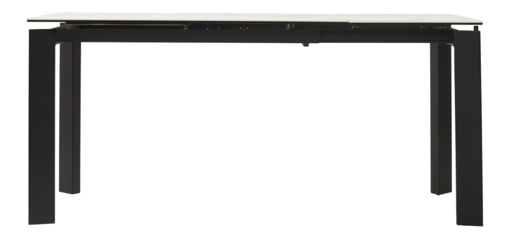 Товар Стол CORNER 120 HIGH GLOSS STATUARIO керамика, стекло/ черный каркас, ®DISAUR MC63238