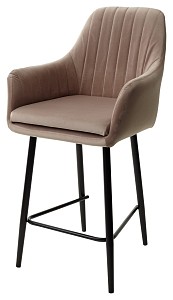Полубарный стул Роден Premier 09 Серо-коричневый, велюр (H=65cm), M-City MC62405