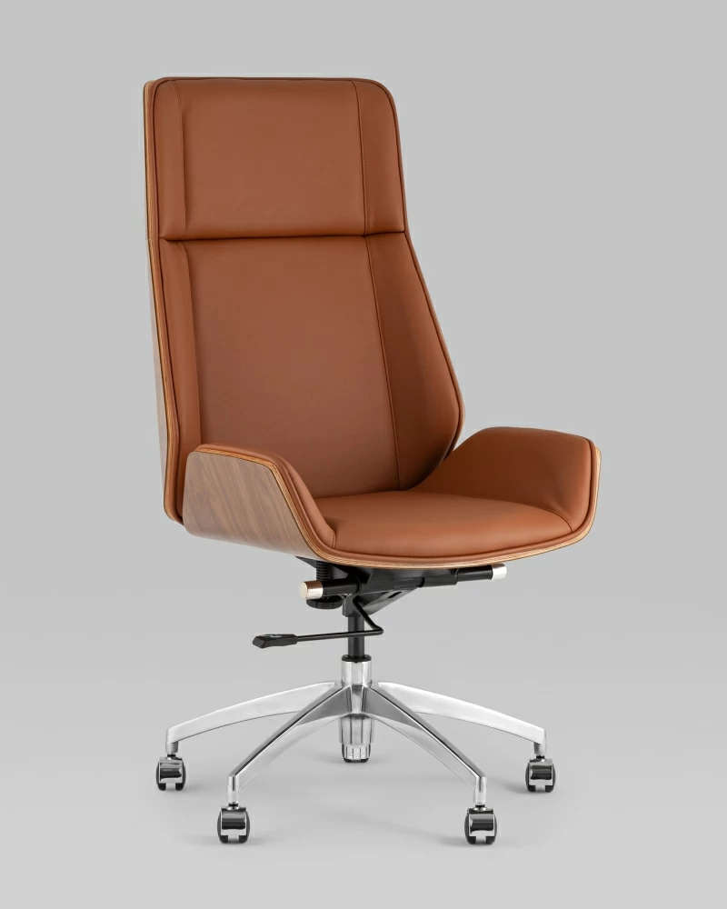 Кресло руководителя TopChairs Crown SN коричневый SG11517