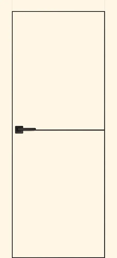 Межкомнатная дверь PX-19 черная кромка с 4-х ст. Магнолия