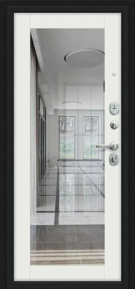 Товар Дверь Флэш Букле черное/Off-white BR4884