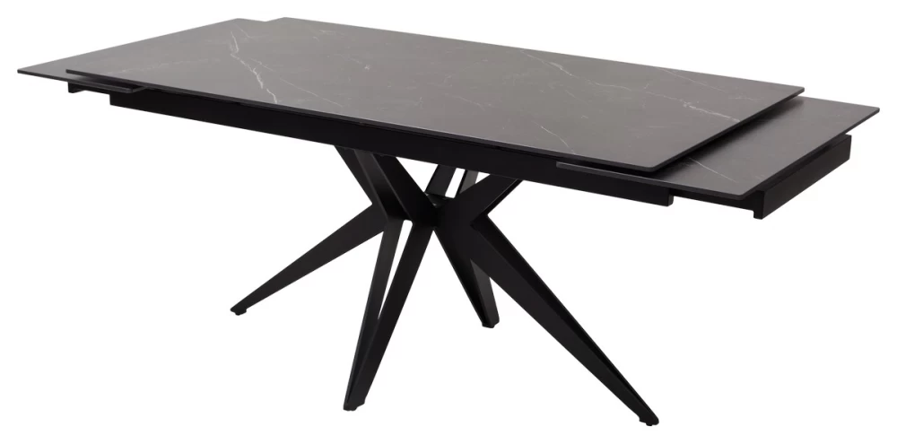 Товар Стол FORIO 160 MATT BLACK MARBLE SOLID CERAMIC / BLACK, ®DISAUR MC63080