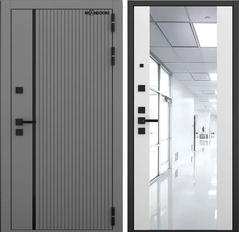 Фото Дверь BrandDoors Пиано S Антрацит Силк DIS007149