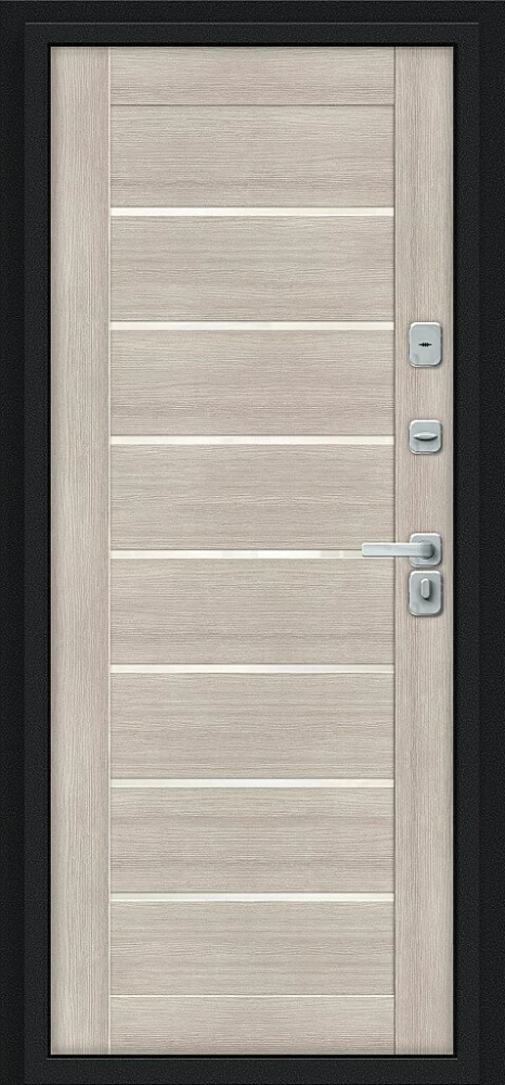 Товар Дверь Thermo Техно Декор-2 Букле черное/Cappuccino Veralinga BR5309