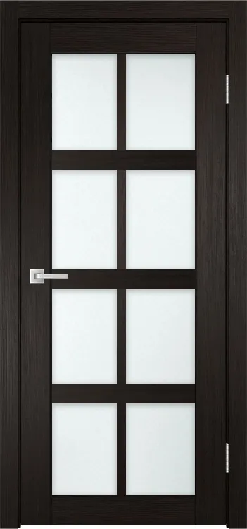 Фото Межкомнатная дверь Легенда К-8 тон Венге Остекление Сатинат белое