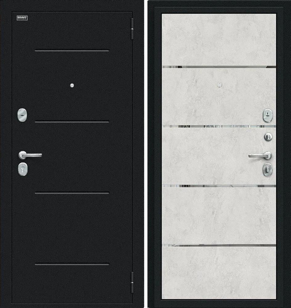 Дверь Браво Лайн Букле черное/Look Art DIS006749