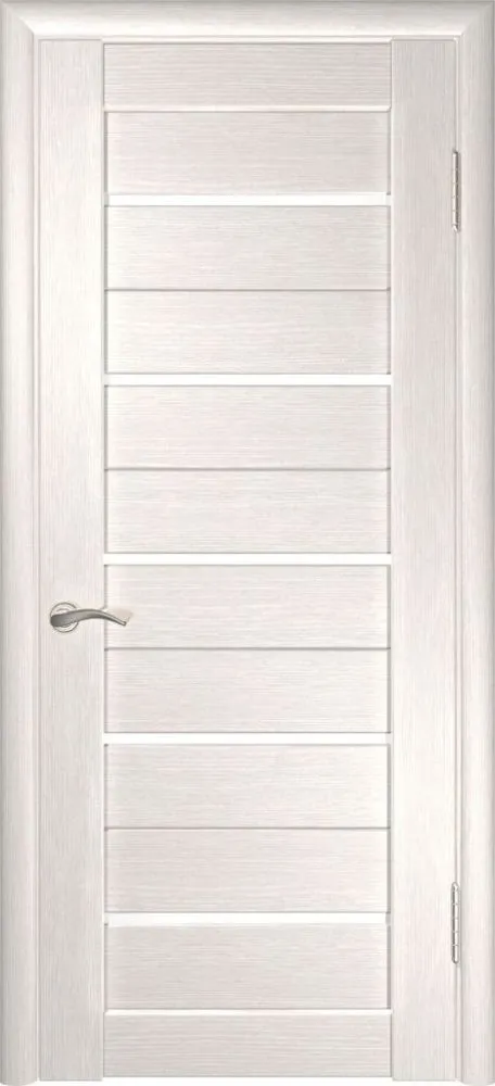 Фото Межкомнатная дверь ЛУ-22 (Беленый дуб, стекло лакобель белое, 900x2000)