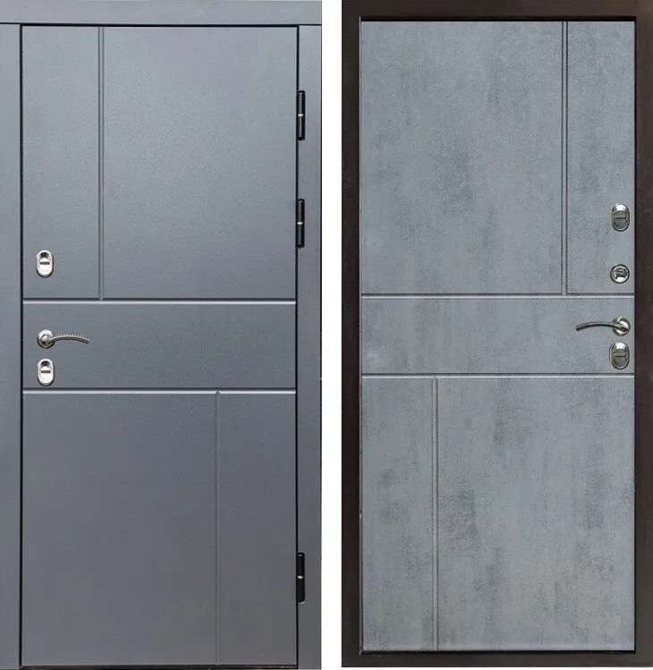 Фото Дверь Термо Доор Сибирь термо ПРЕМИУМ ВЕРТИКАЛЬ ГРЕЙ DIS006515